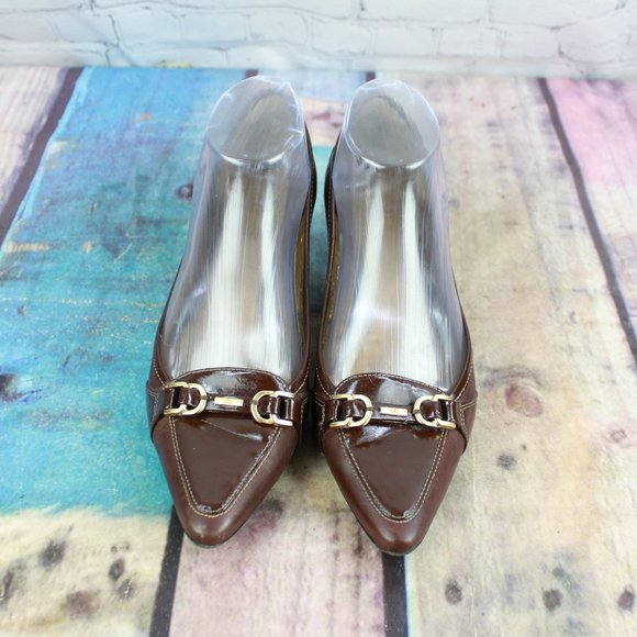 Circa Joan & David Pointed Toe Kitten Heels Sz 7 M - Picture 5 of 9